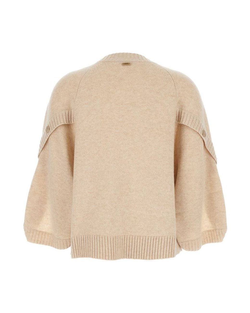 Max Mara Natural Solid Crew Neck Sweater