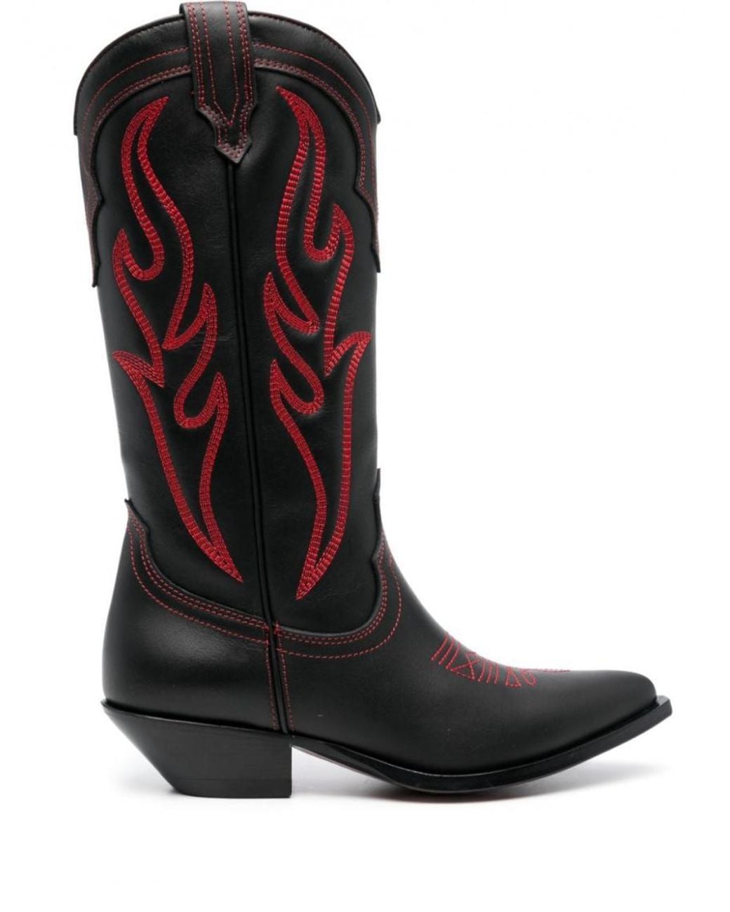 Sonora Boots Black Embroidered Suede Western Boots