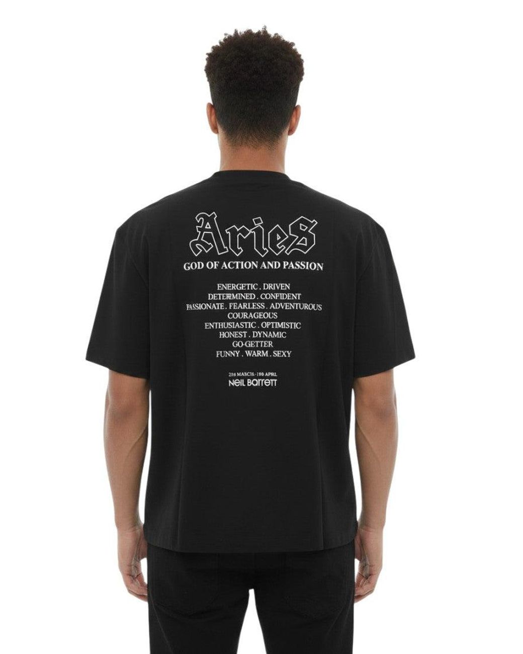 Neil Barrett Black Graphic Print T-Shirt for men