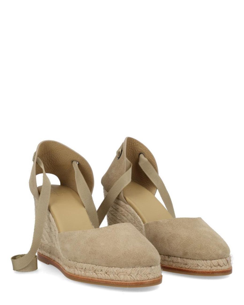 Castaner Metallic Solid Camila Wedges