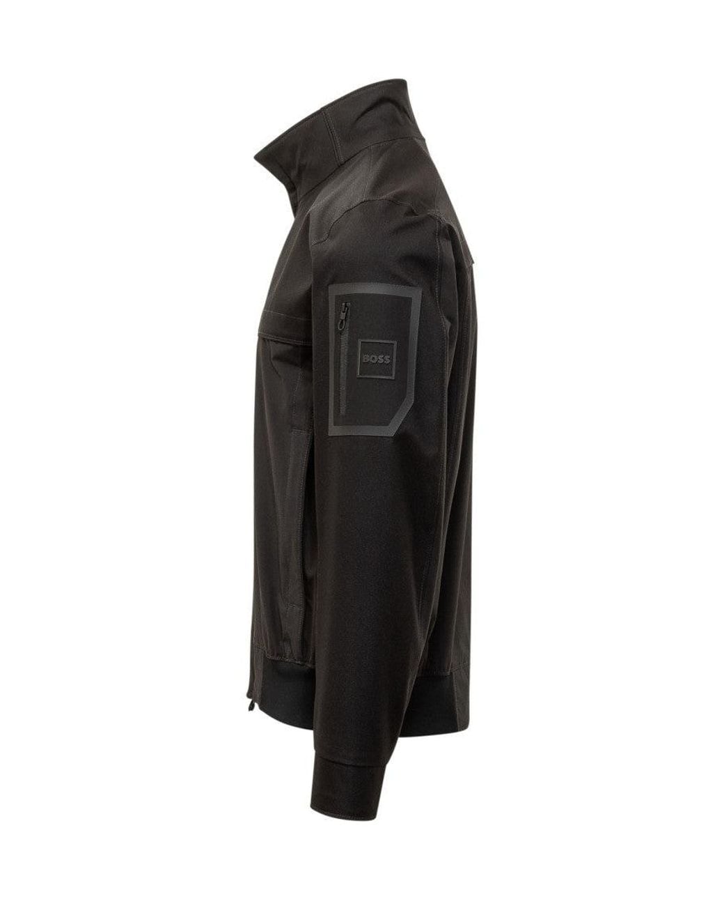 Boss Black Mock Collar Jacket for men