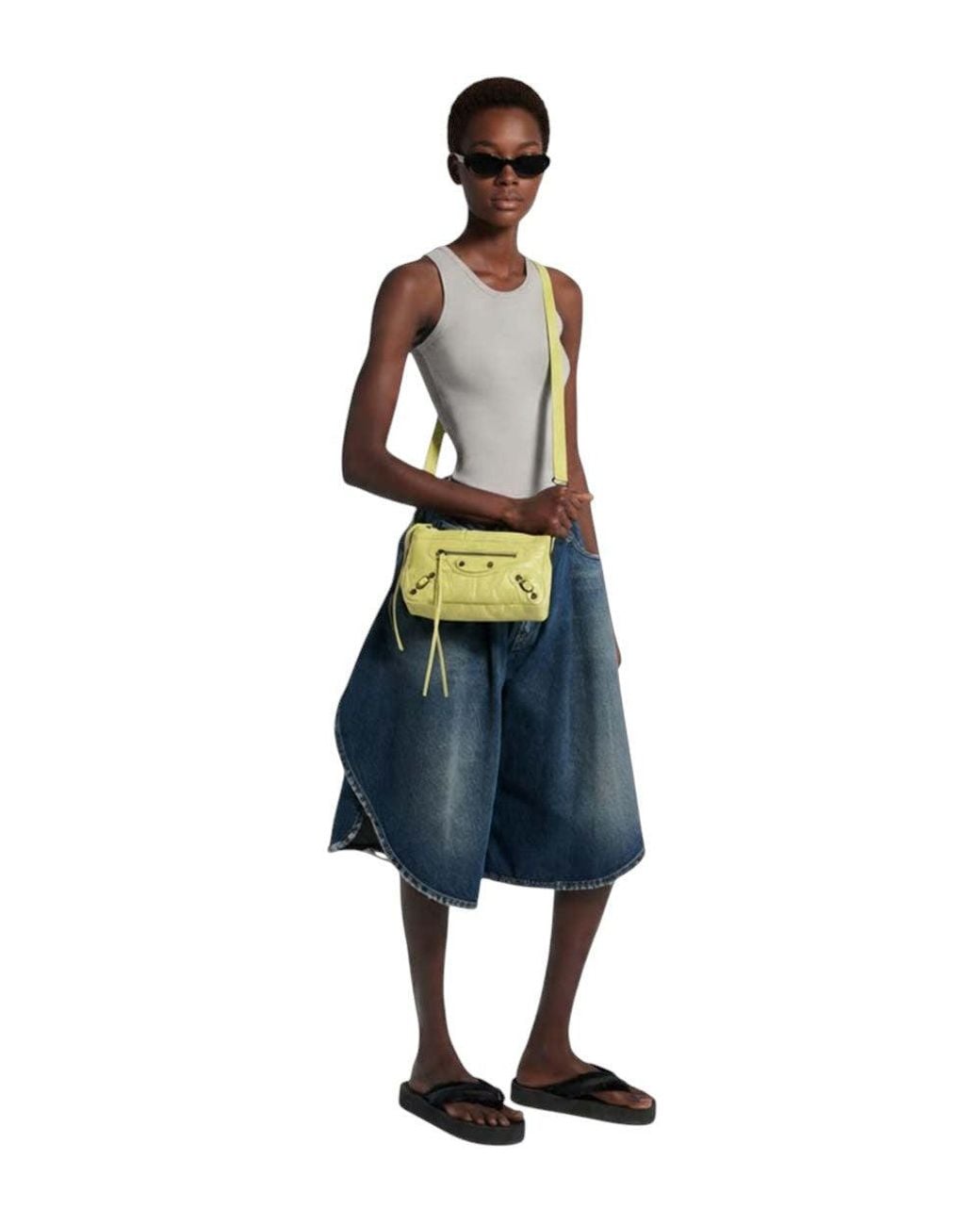 Balenciaga Metallic Le City Moto Mini Shoulder Bag