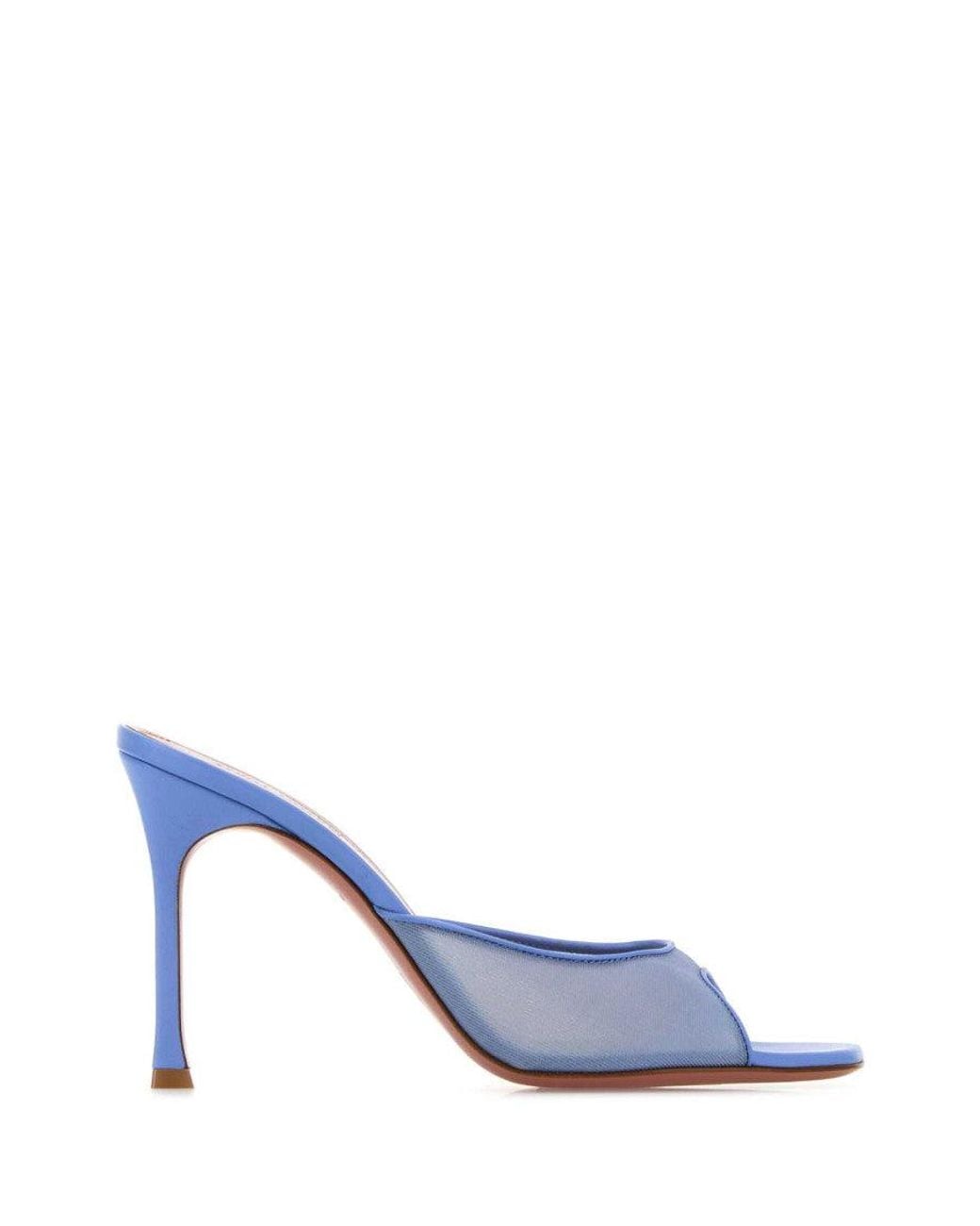 AMINA MUADDI Blue Transparent Alexa Heels
