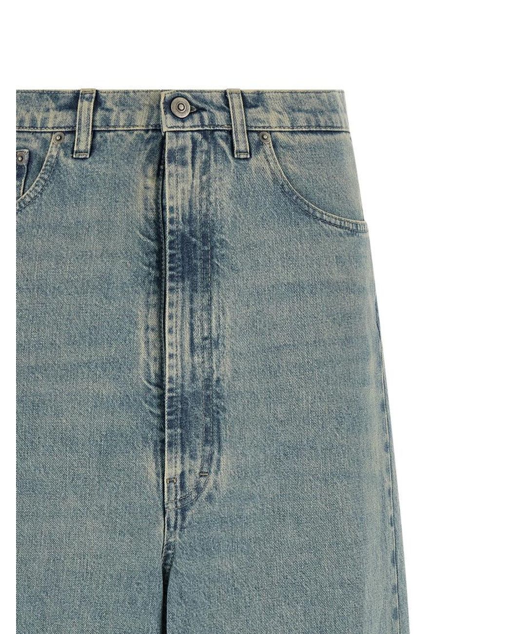 Maison Margiela Blue Light Straight High Rise Jeans