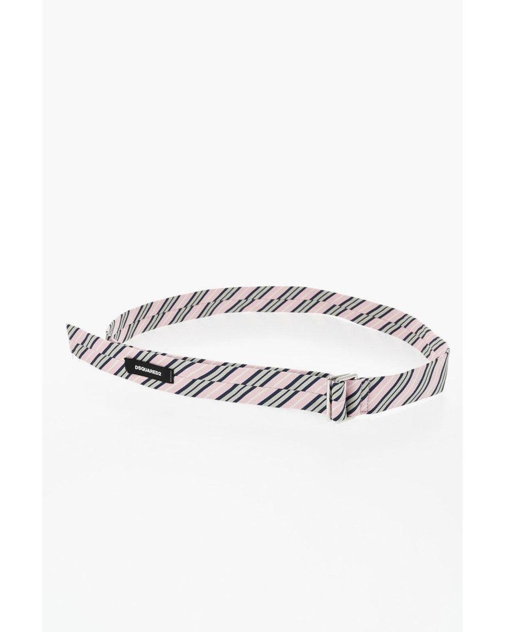 DSquared² White Stripes Casual Belt for men