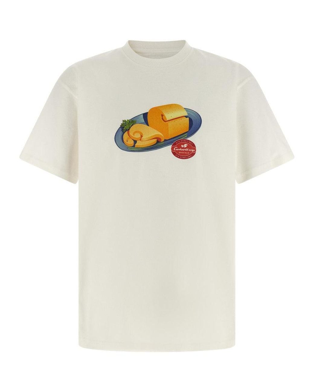 Carhartt White Graphic Crew Neck T-Shirt for men