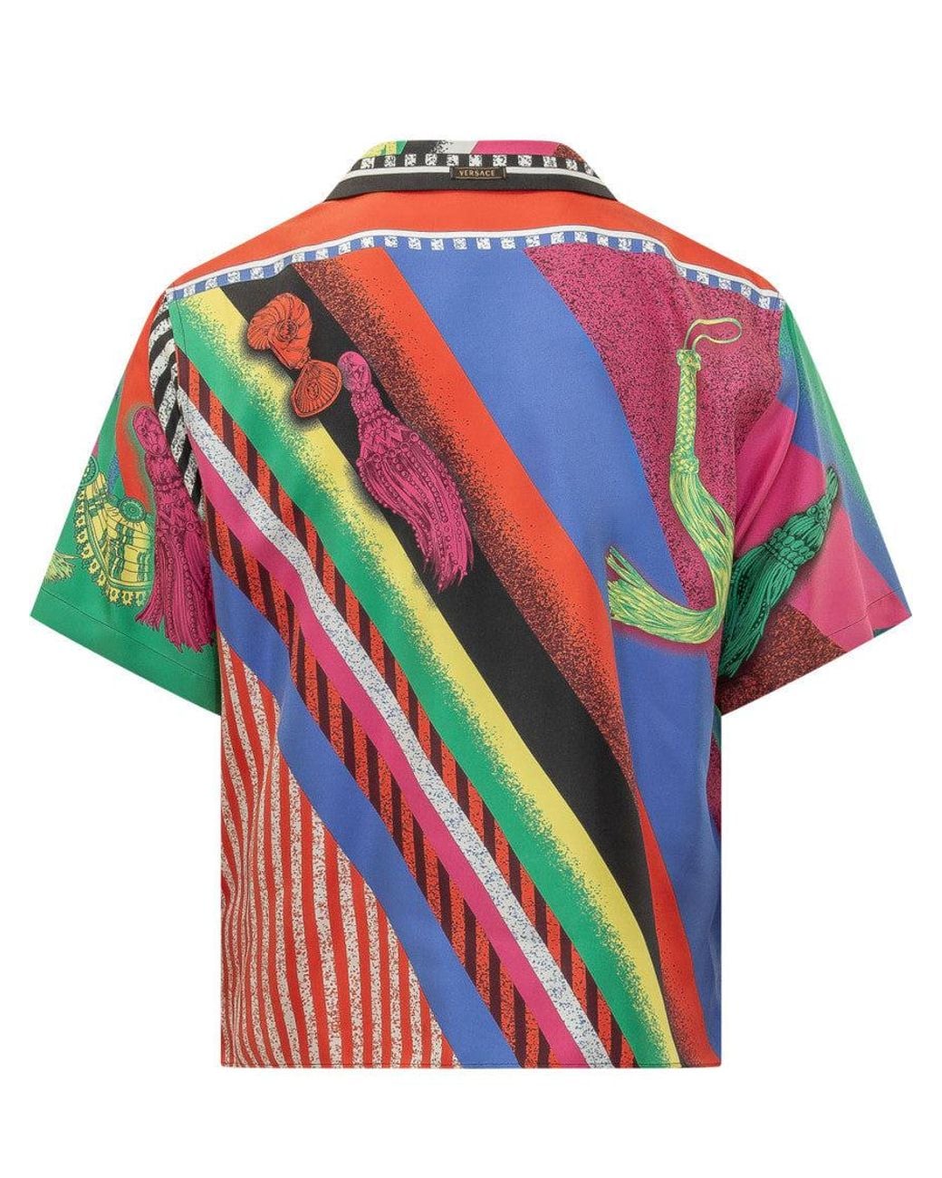 Versace Blue Regular Printed Shirt for men