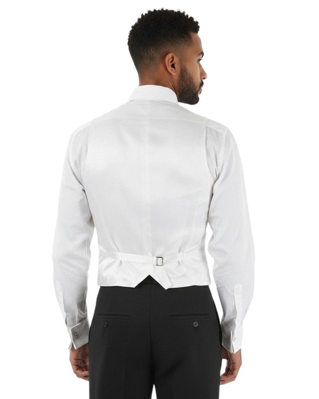 Corneliani White V Neck Waistcoat for men