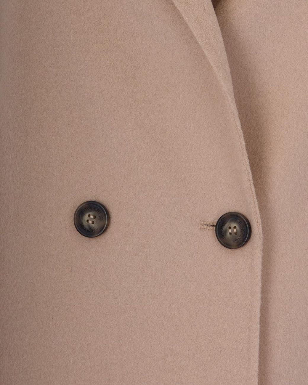Max Mara Natural Solid Notched Lapel Trench Coat