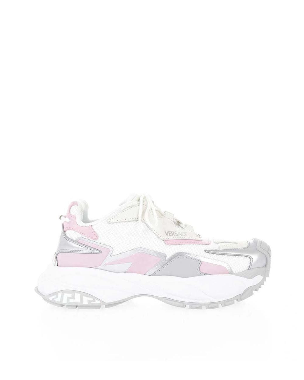Versace White Color Block Sneakers