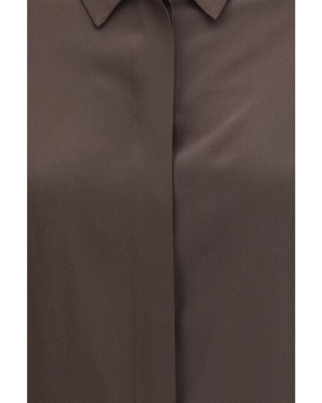 Lardini Brown Straight Solid Shirt