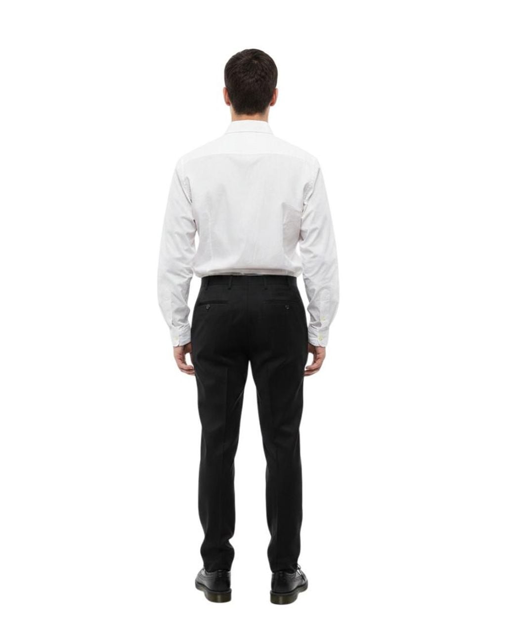 Corneliani Black Flat Front Pants for men