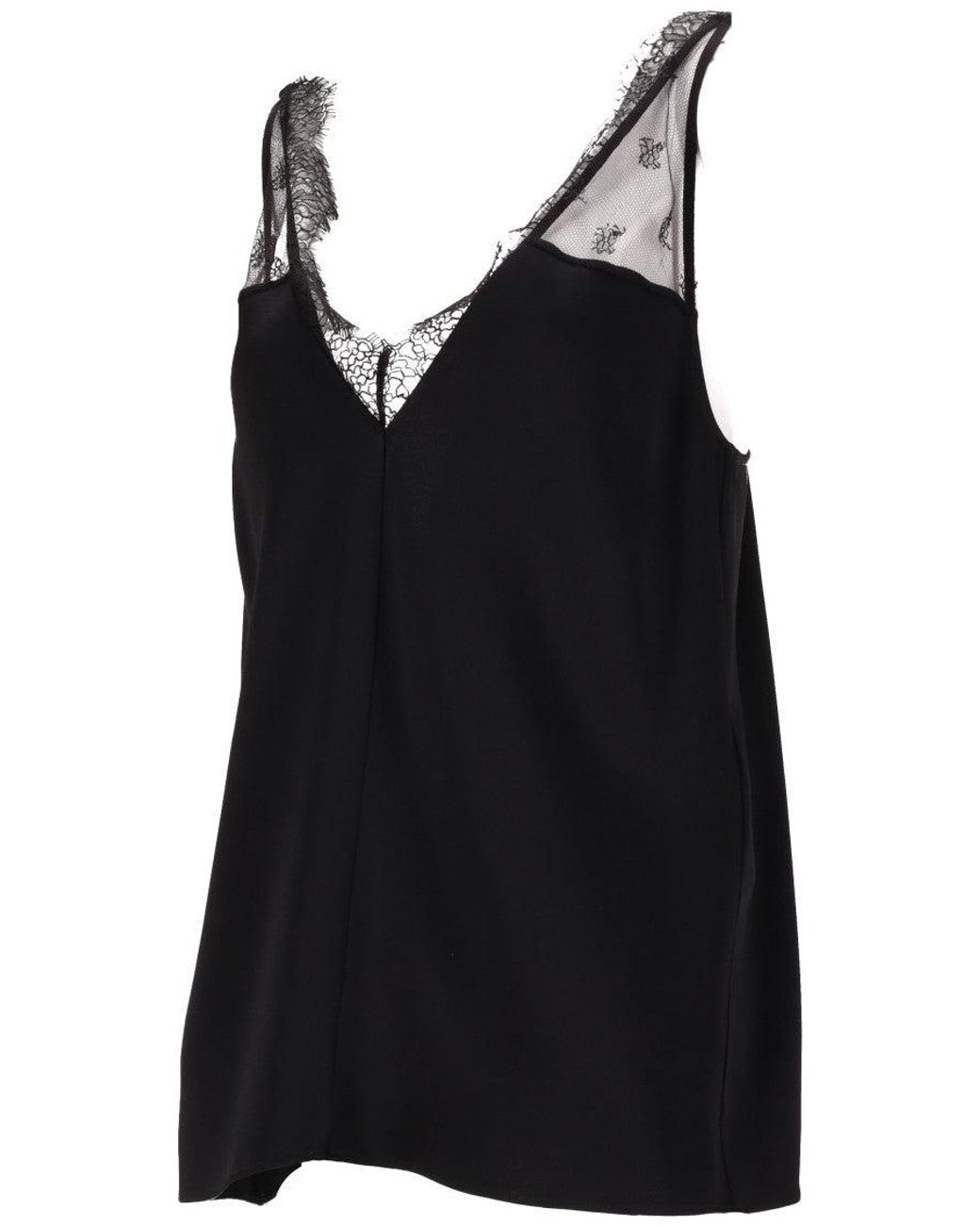 Stella McCartney Black Envers Satin Slip Top
