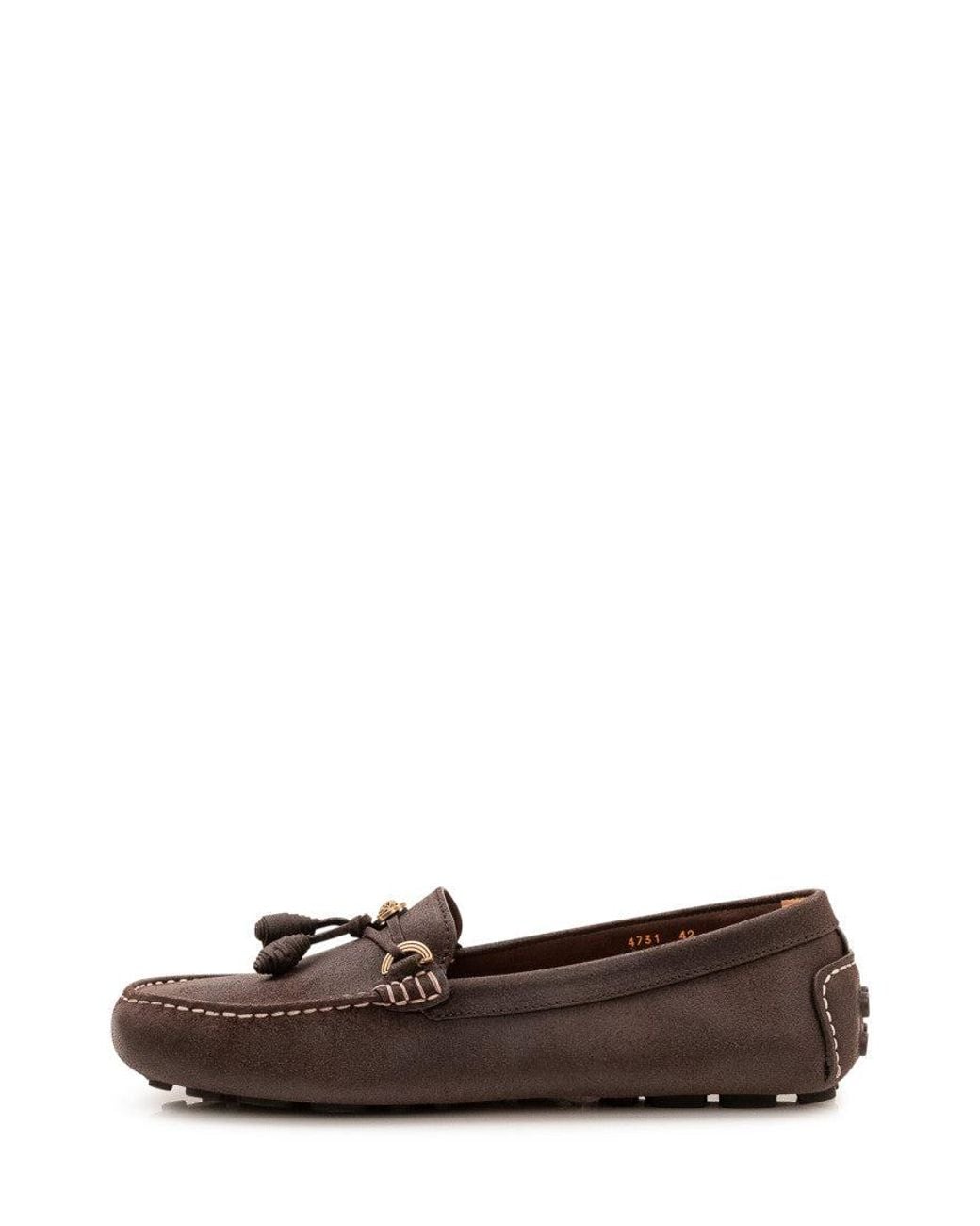 Versace Brown Slip-On Loafers for men