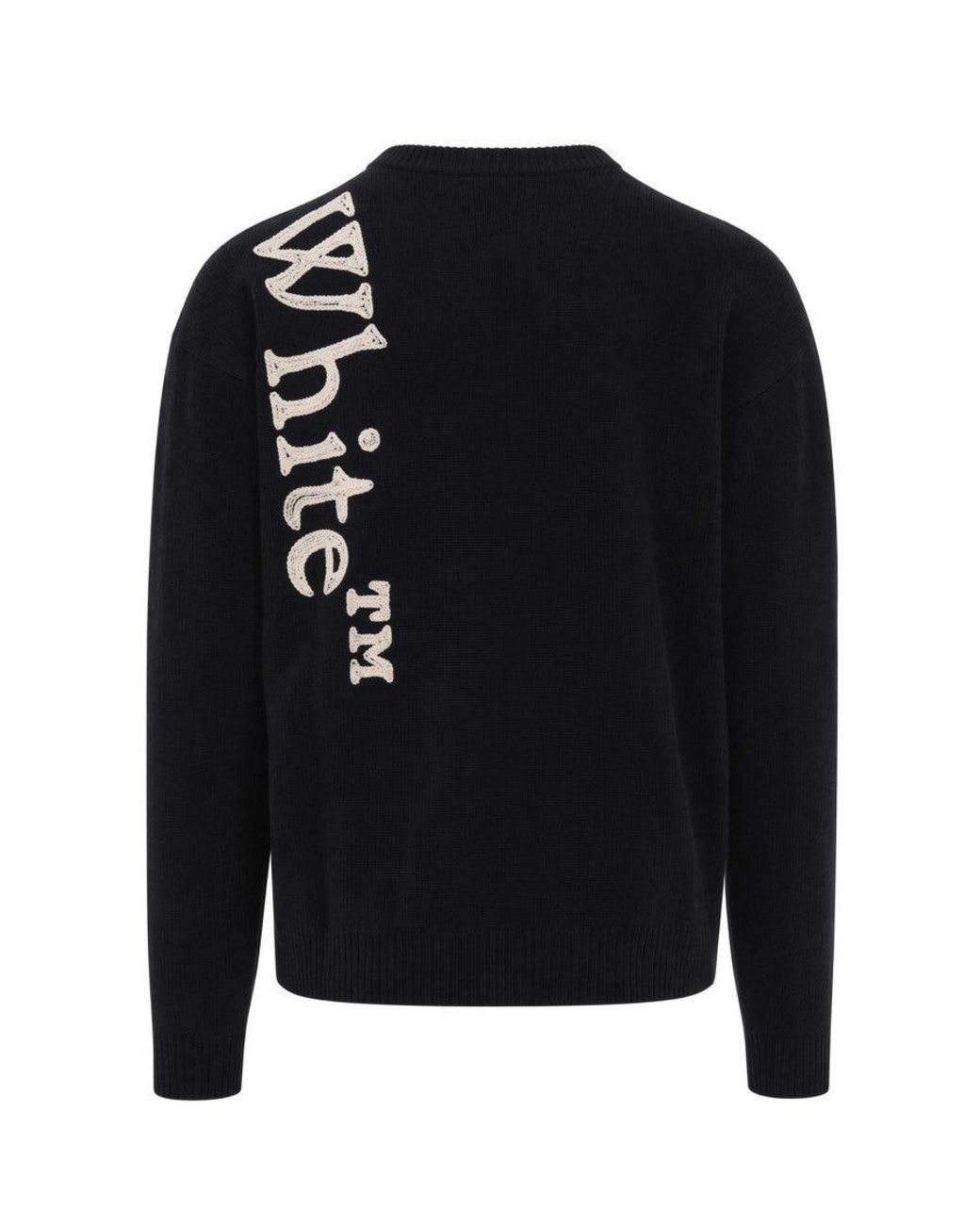 Off-White c/o Virgil Abloh Blue Crew Neck Sweater for men