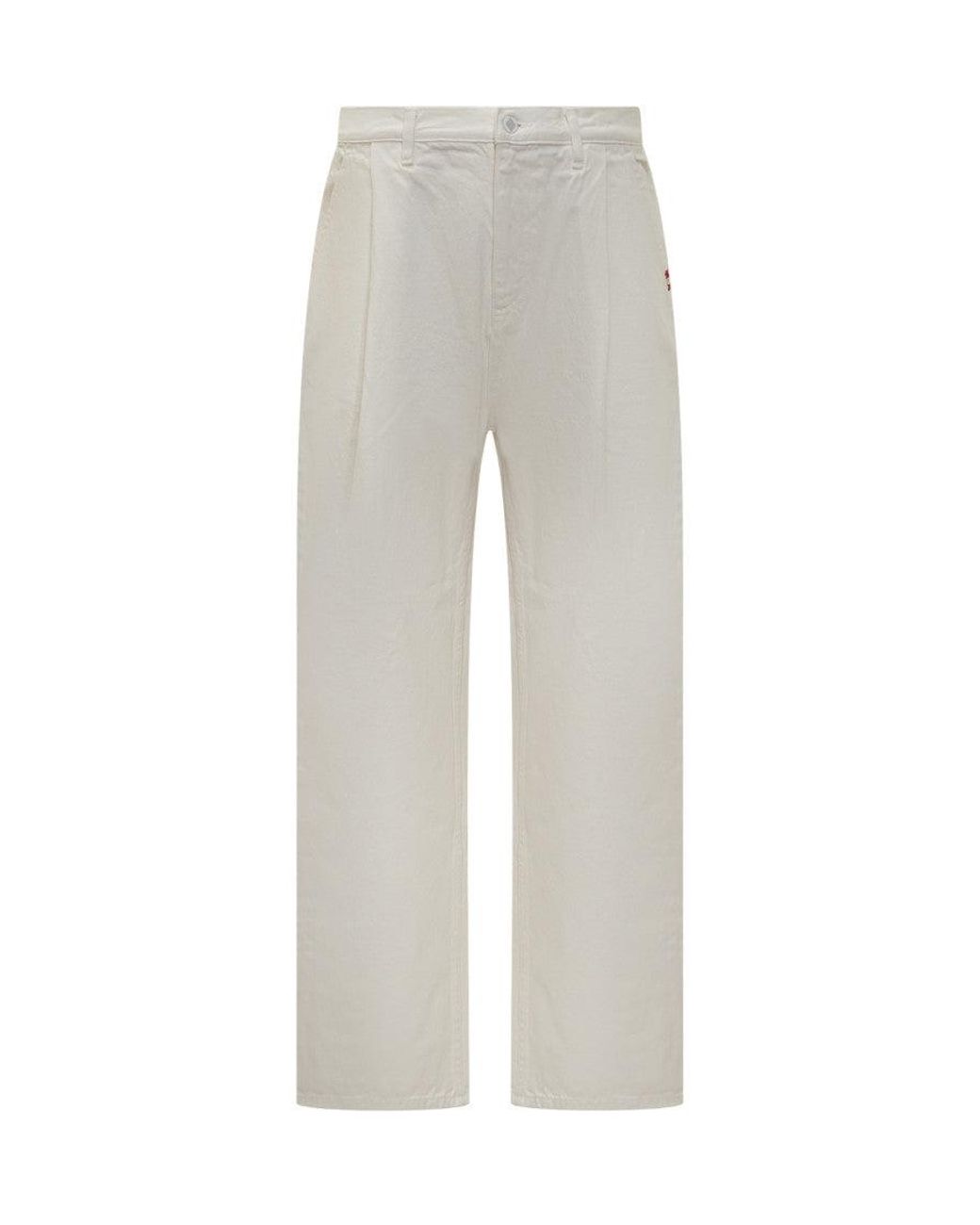 AMISH Gray Straight Flat Front Pants for men