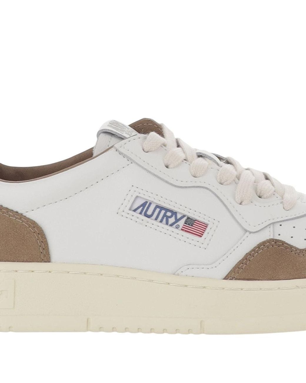 Autry White Lace Up Sneakers