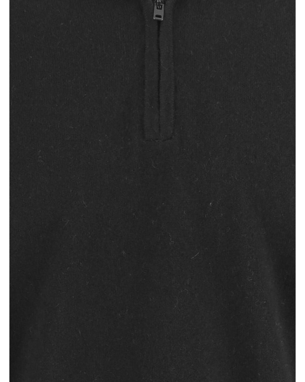Vince Black Half Zip Sweater for men