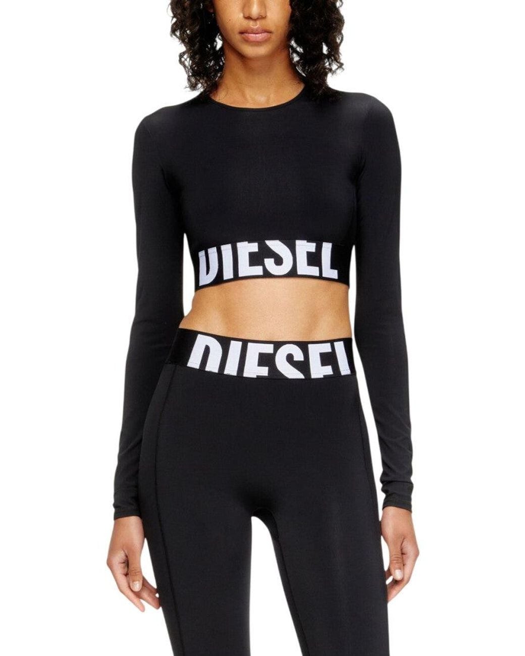 DIESEL Black Logo Crew Neck Sweater