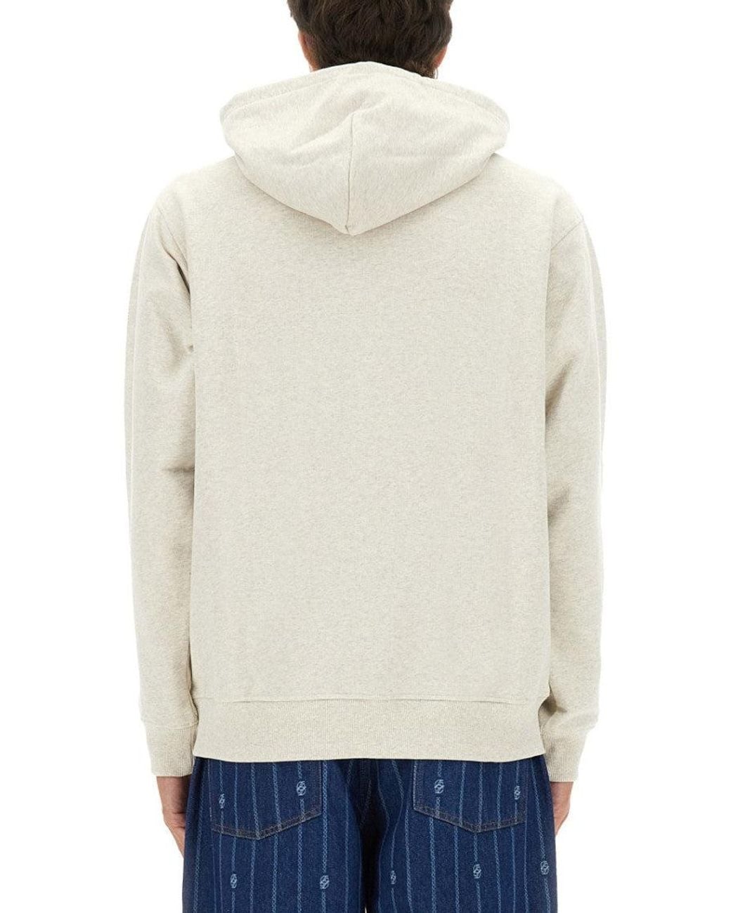 Drole de Monsieur Natural Heather Embroidered Hoodie for men
