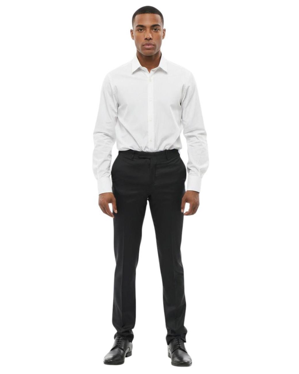 Corneliani Gray Flat Front Pants for men