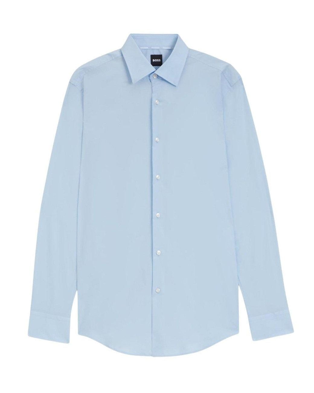 Boss Blue Sky Solid Shirts for men