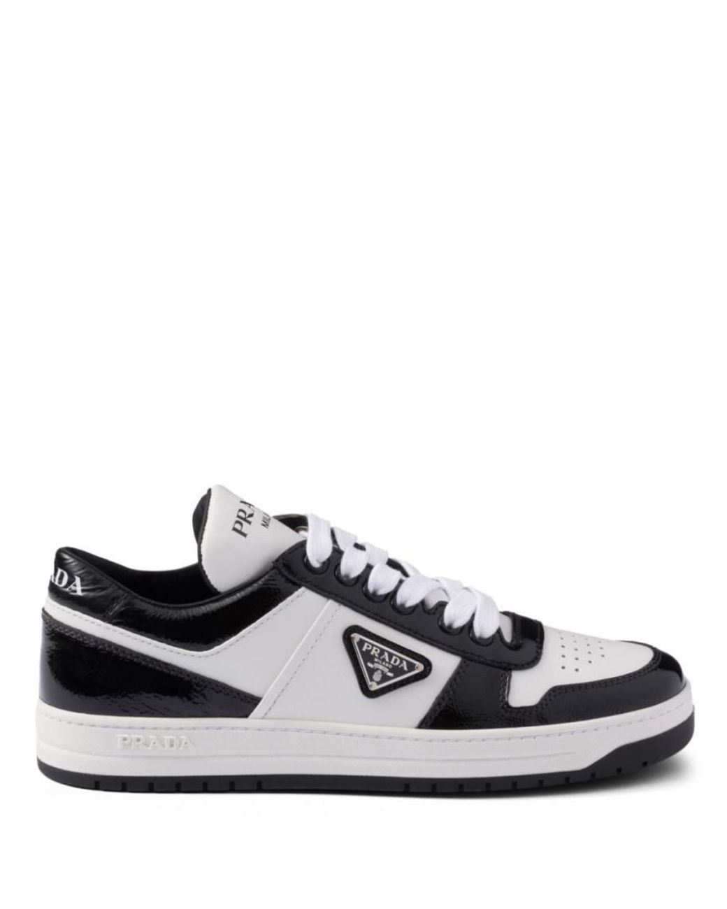 Prada White Color Block Sneakers