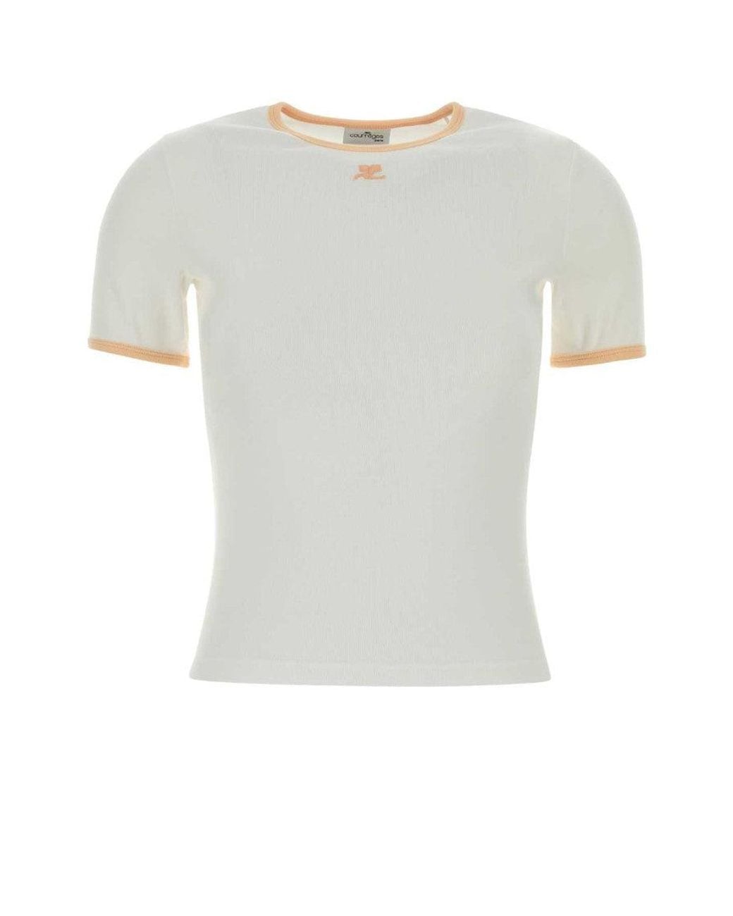 Courreges White Crew Neck T-Shirt