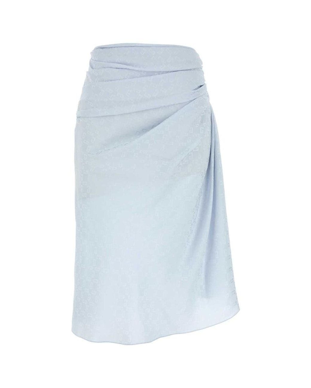 Givenchy Blue Light Draped Skirt