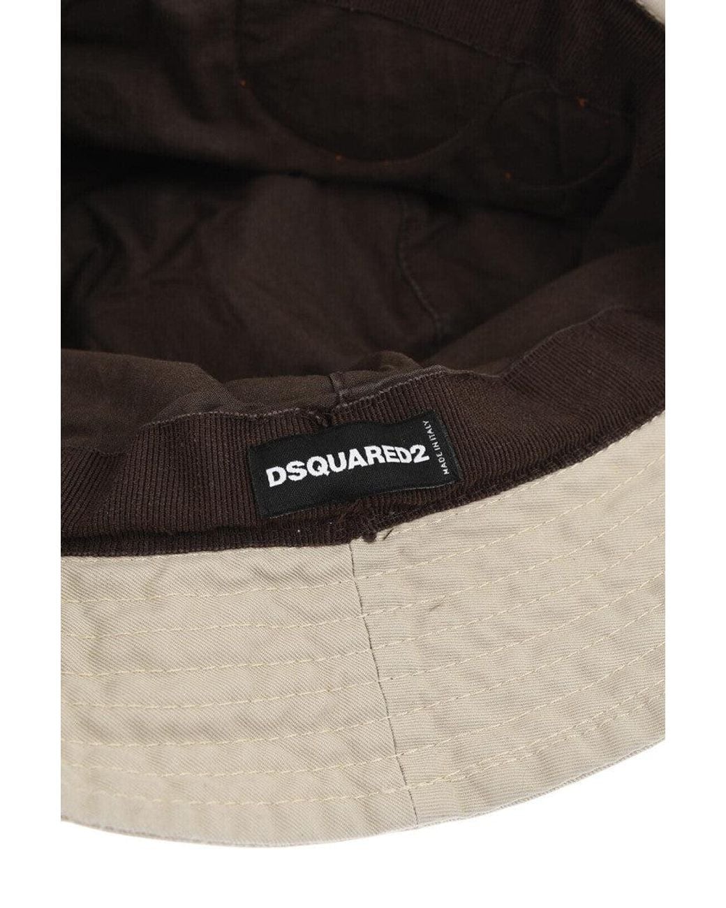 DSquared² White Embroidered Logo Bucket Hat for men