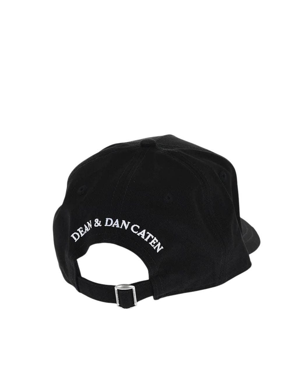 DSquared² Black Embroidered Logo Baseball Cap for men