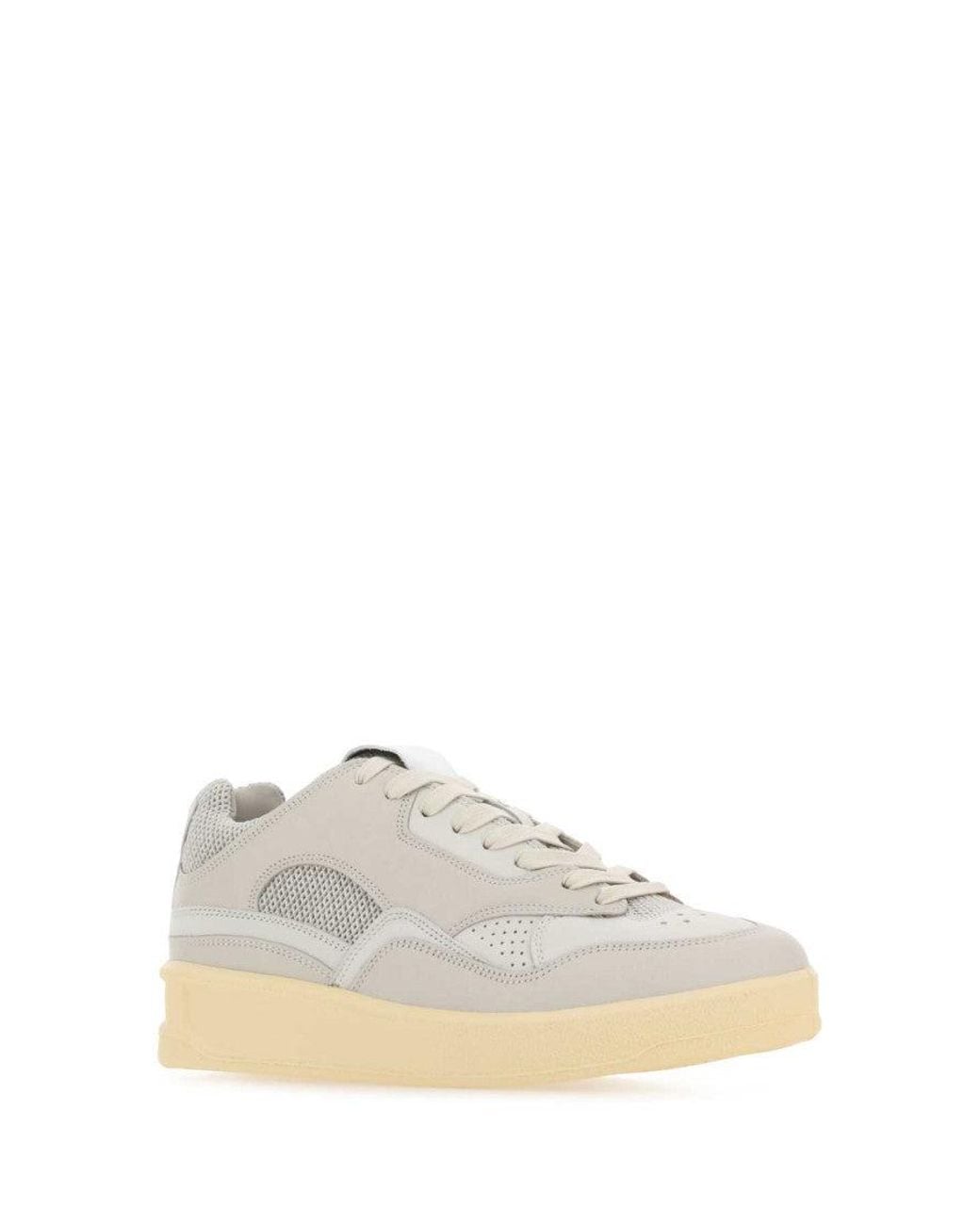 Jil Sander White Basket Sneakers