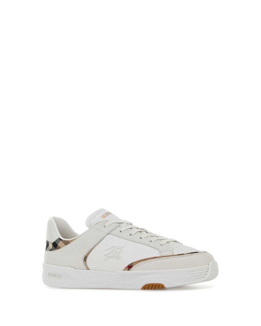 Burberry White Logo Sneakers for men