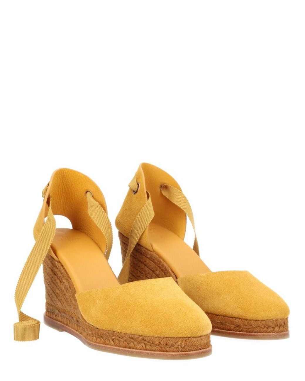 Castaner Metallic Solid Camila Wedges