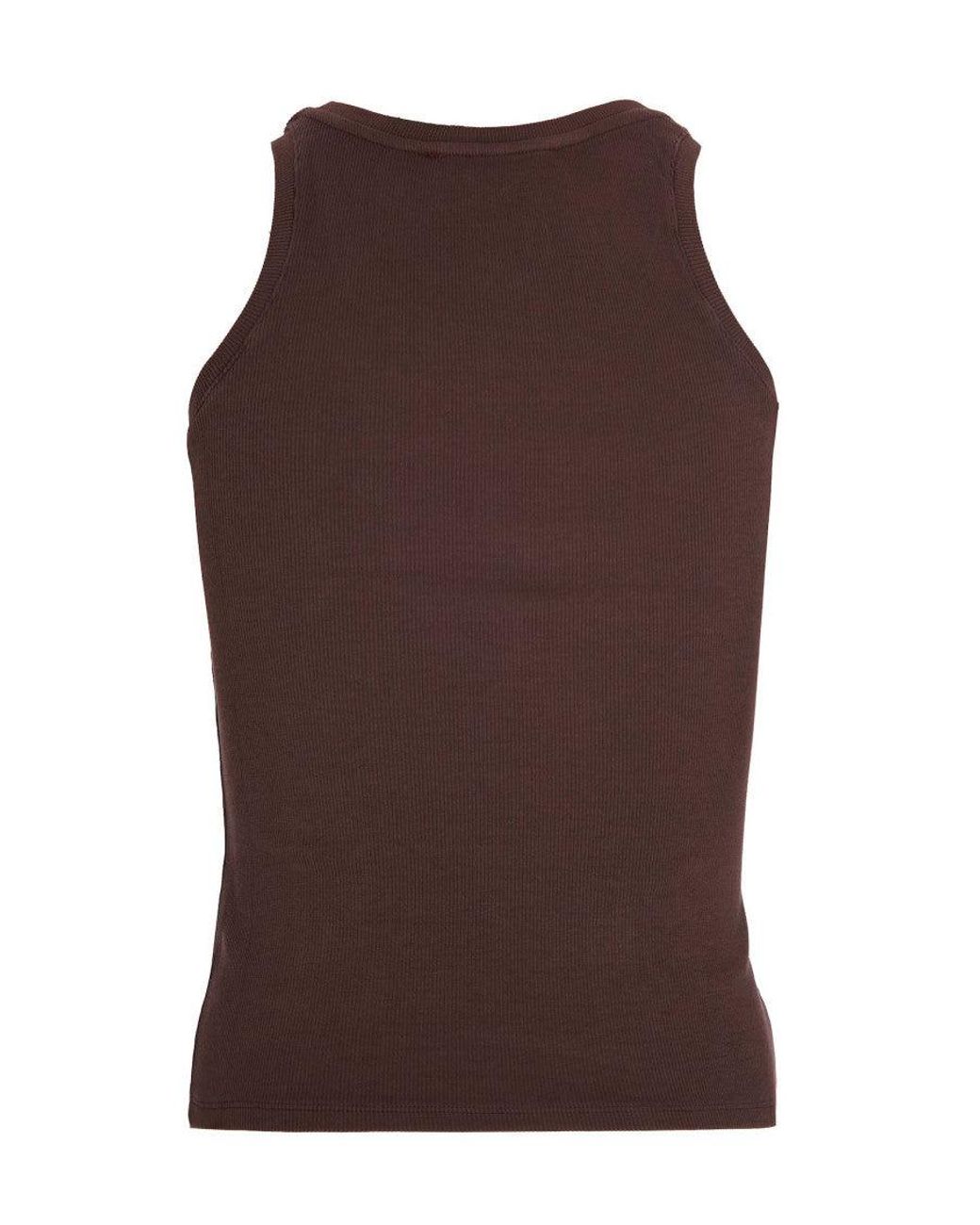 ROTATE BIRGER CHRISTENSEN Brown Tank Top Basic