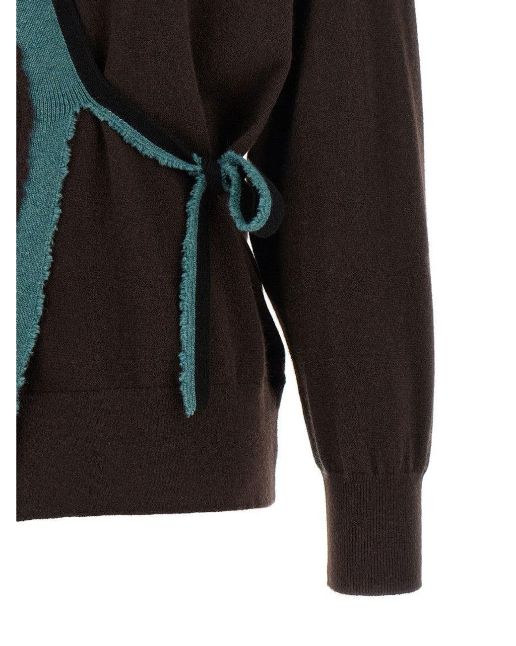 Dries Van Noten Black 'Toma' Sweater With Crossed Closure