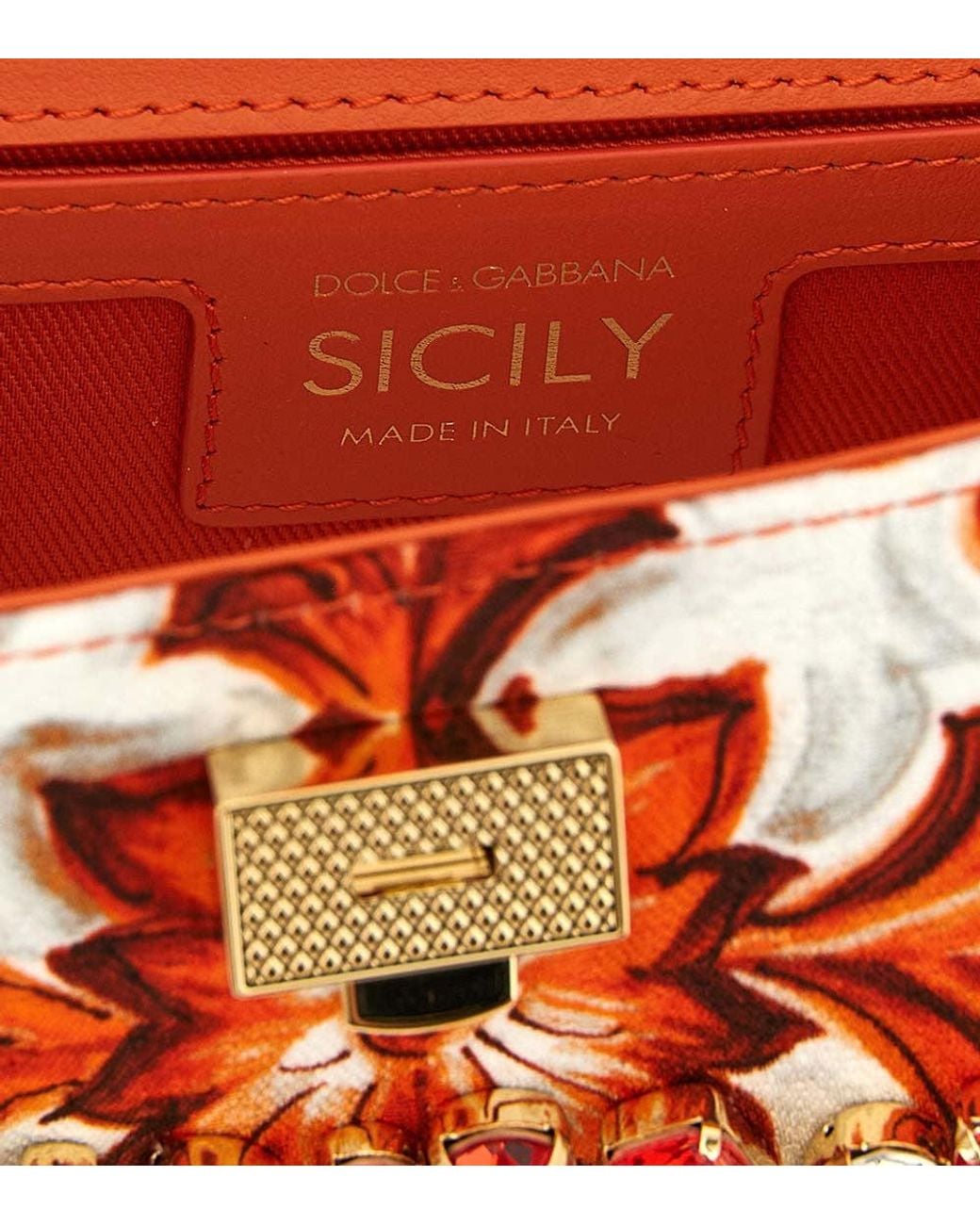 Dolce & Gabbana Red Sicily Mini Satchel