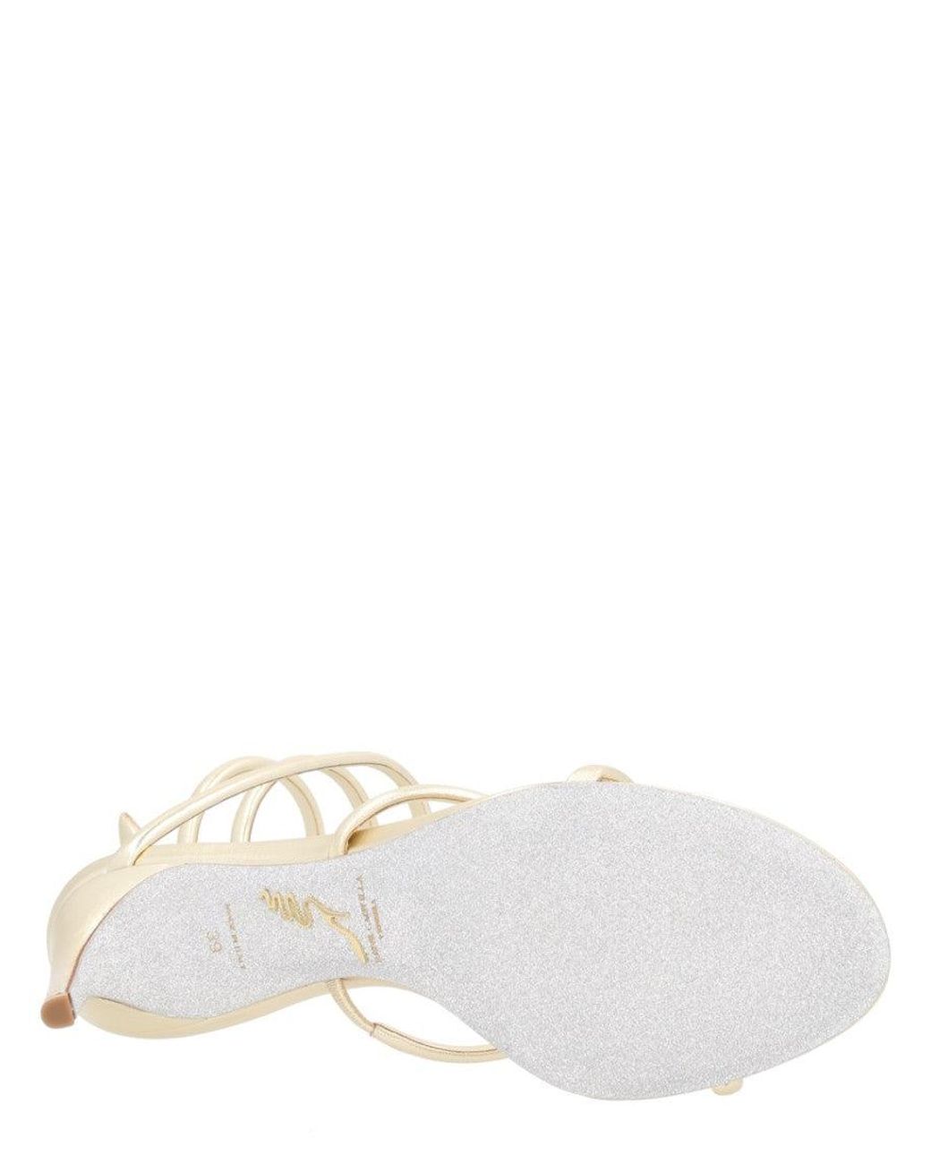 Rene Caovilla Natural Solid Cleo Heels