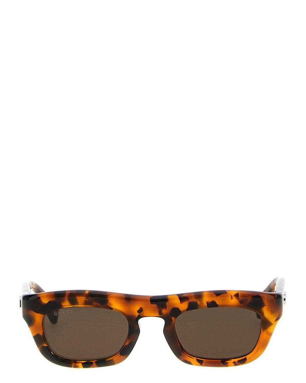 Gucci White Rectangular Sunglasses for men