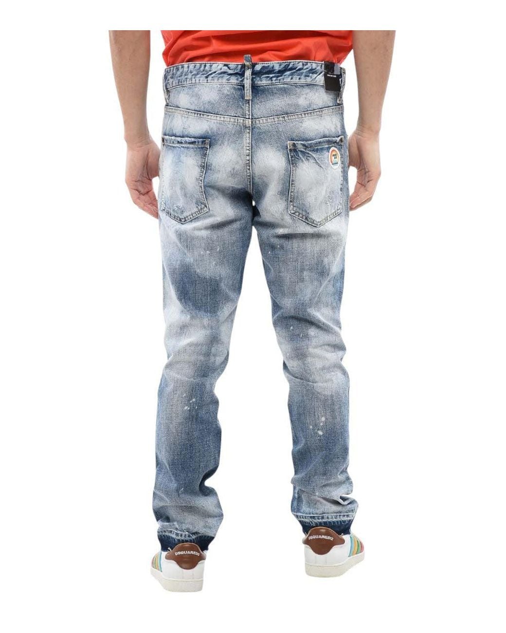 DSquared² Blue Slim Distressed Jeans for men