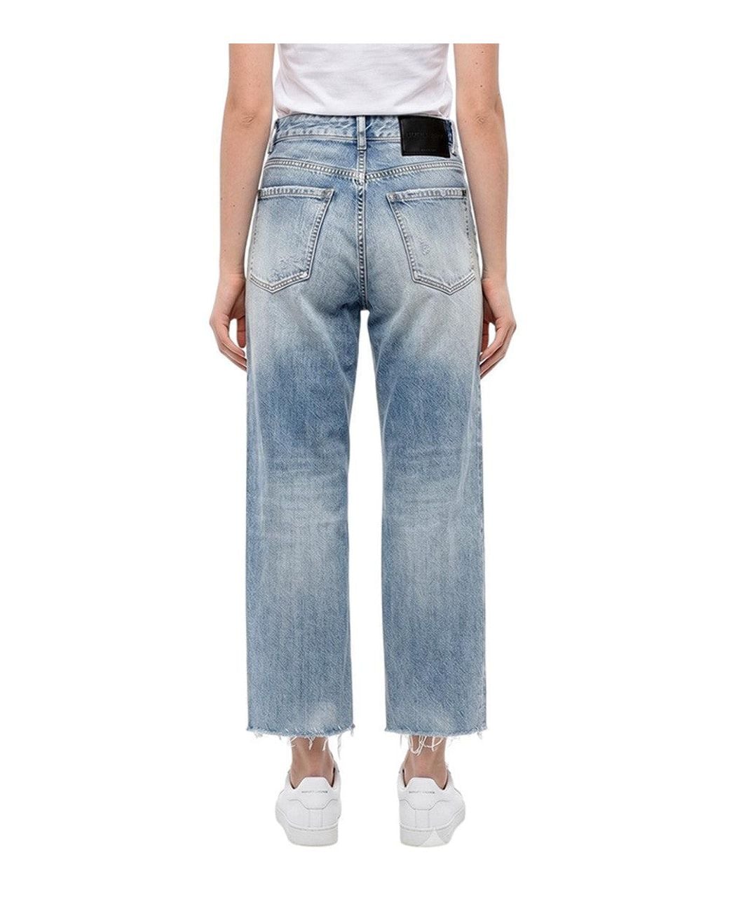 DSquared² Blue Straight High Rise Jeans
