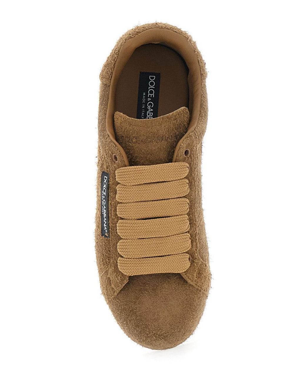 Dolce & Gabbana Brown Lace-Up Sneakers for men