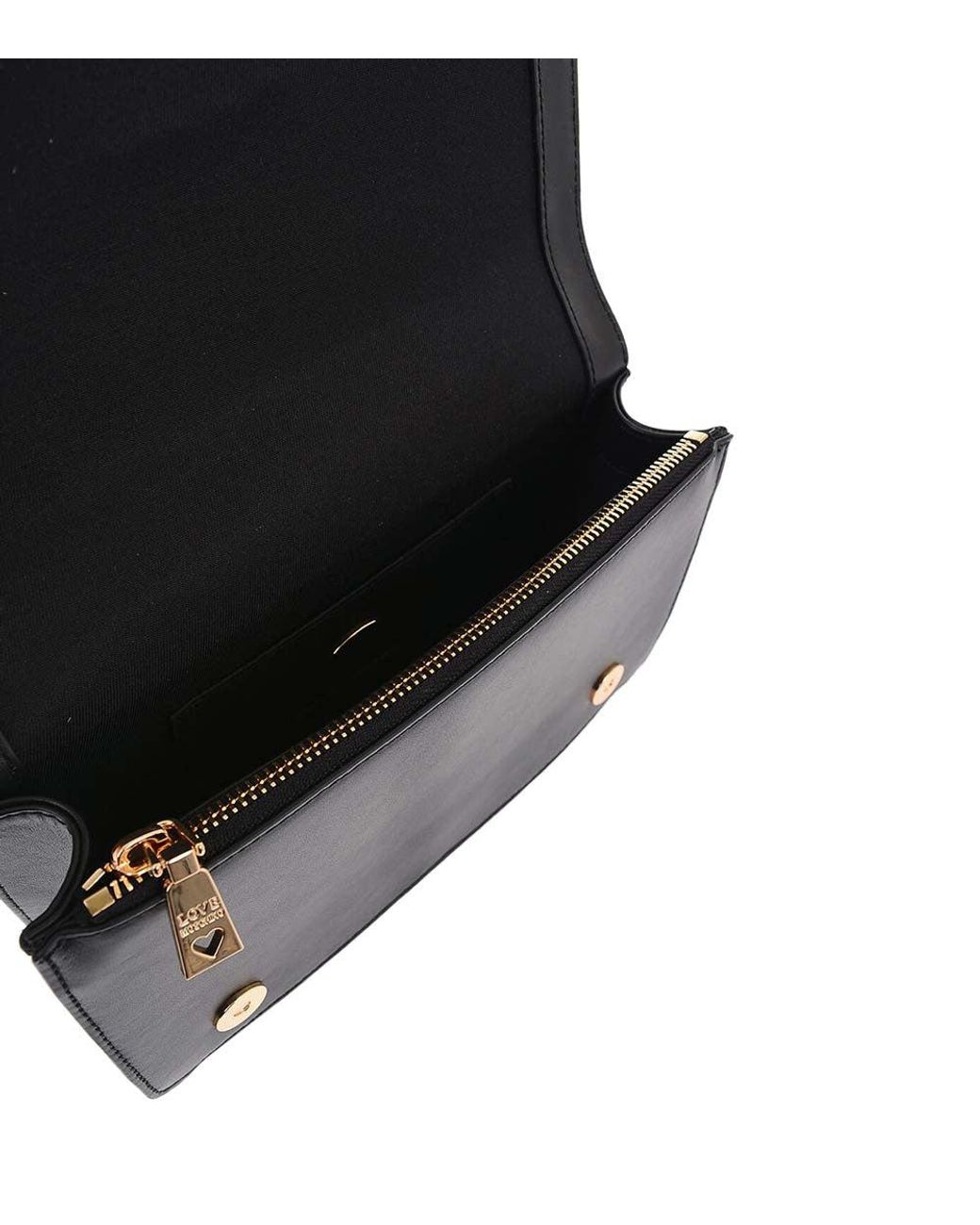 Love Moschino Black Heart Logo Small Shoulder Bag