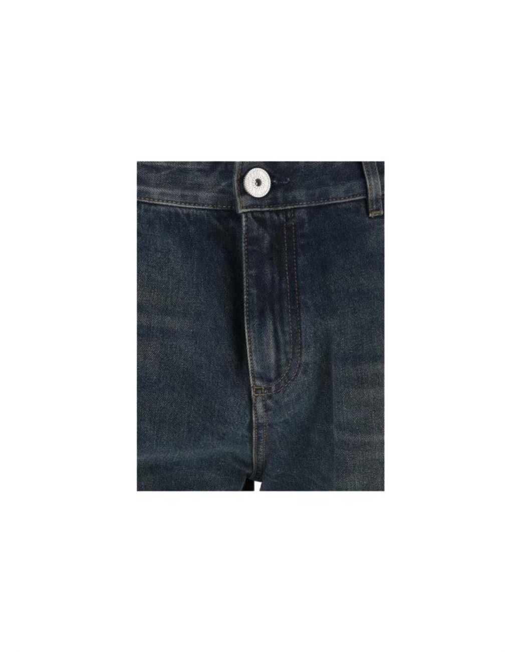 Balmain Blue Mid Rise Jeans for men
