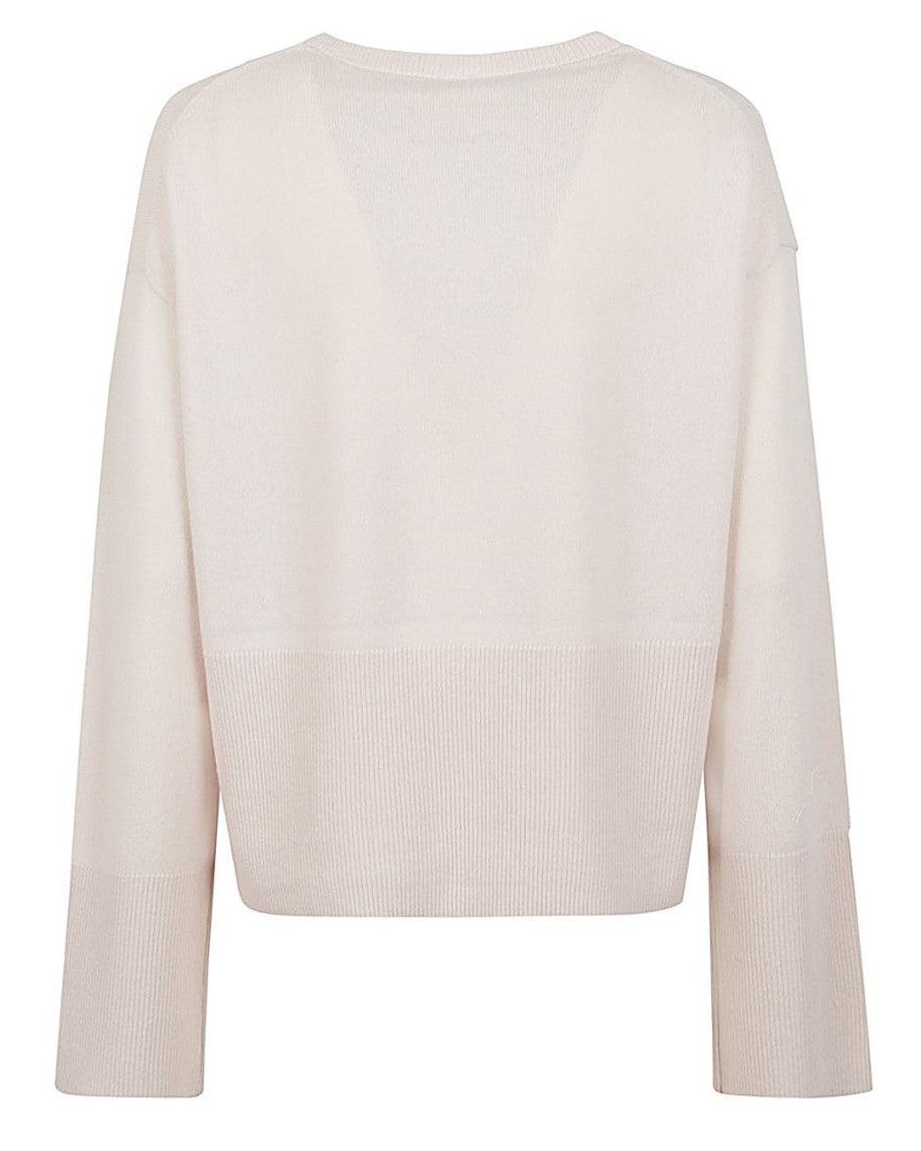 C.t. Plage White Cashmere Crewneck Sweater