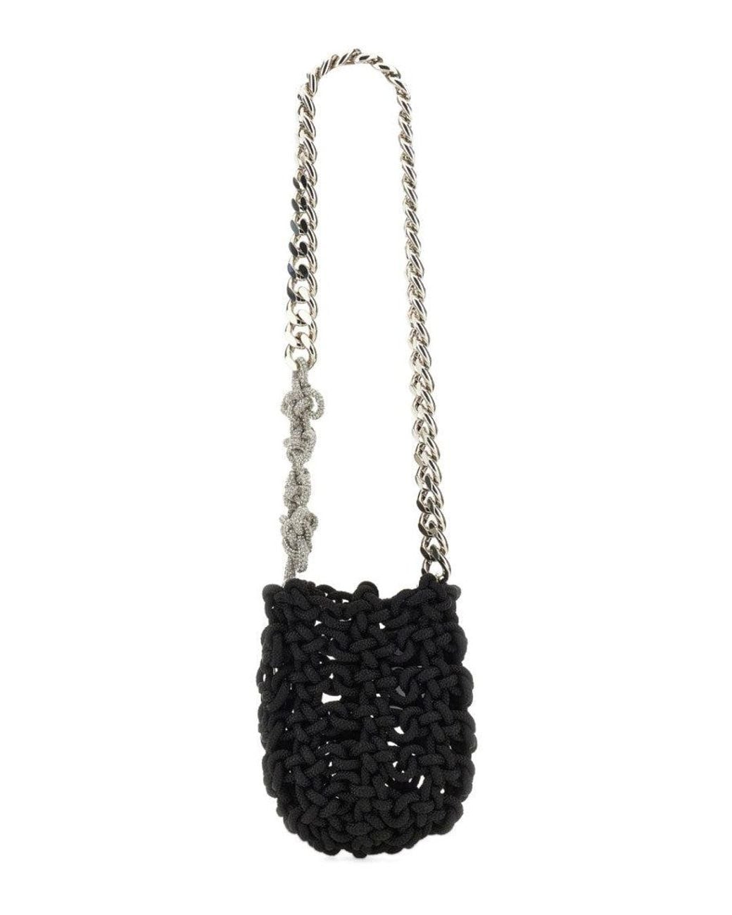 Kara White Knot Small Shoulder Bag