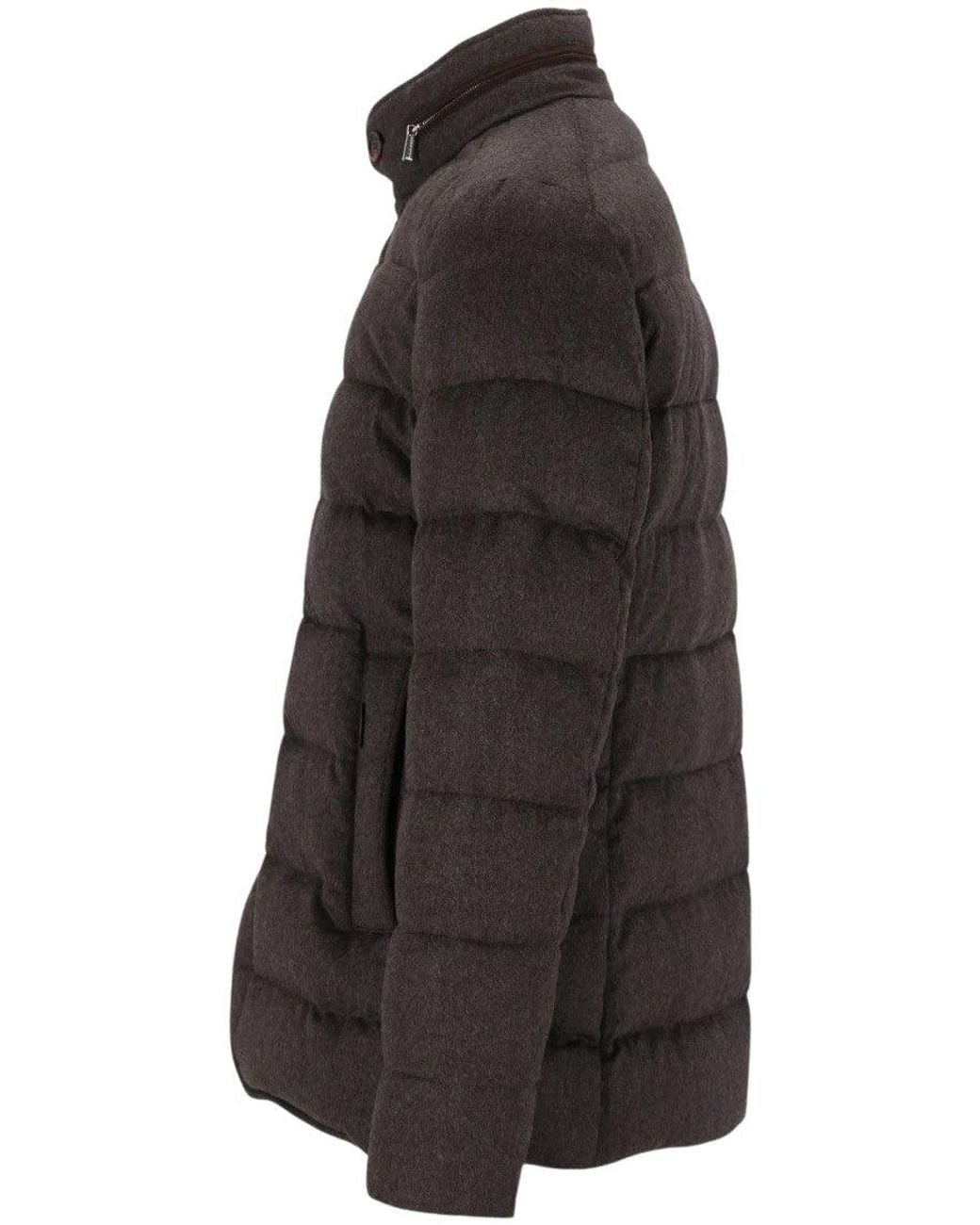 Moorer Black Dark Quilted Jacket for men