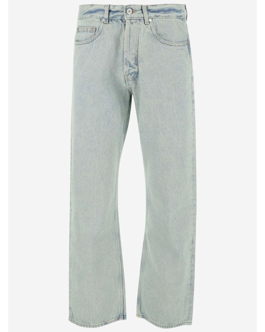 Palm Angels Blue Light Straight Leg Jeans for men