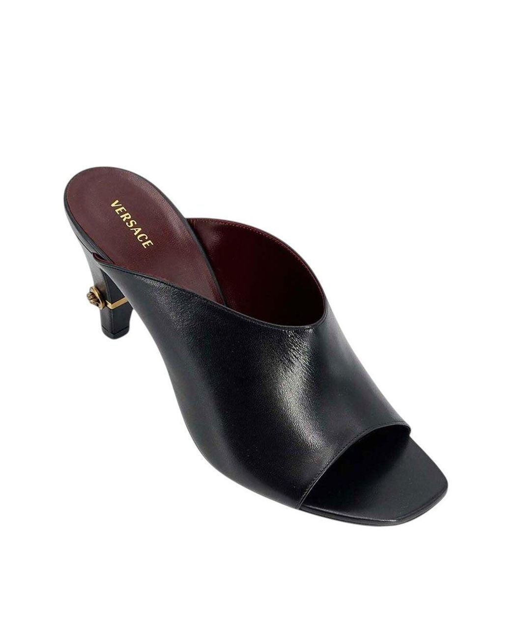 Versace Black Leather Heels