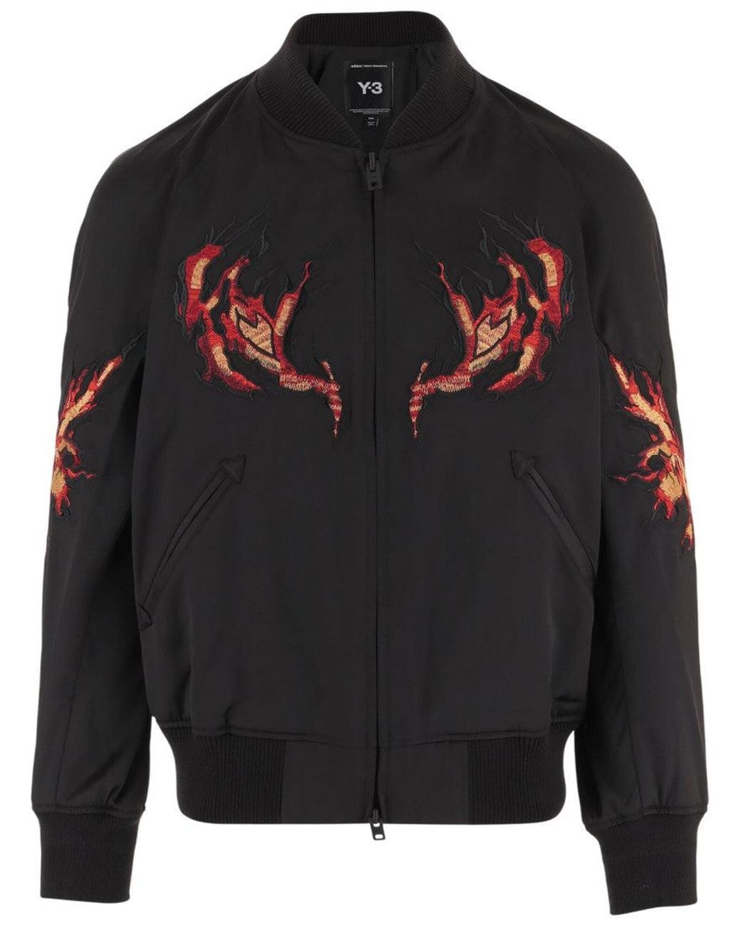Y-3 Black Graphic Bomber Jacket for men